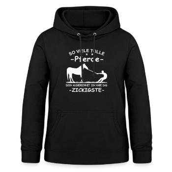 So viele tolle Pferde Führungskraft Pferd Reiterin - Frauen Hoodie - Schwarz - Vorne - AI Model Female 172 light (172cm)