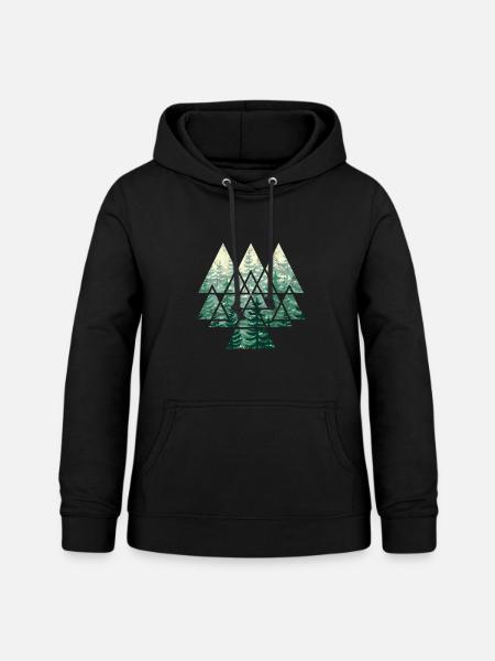 Wald - Frauen Hoodie - Schwarz