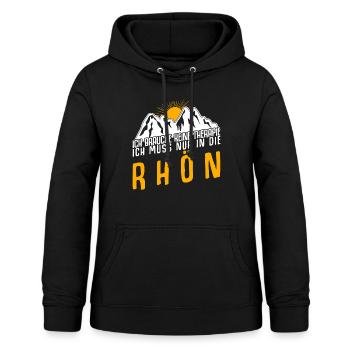 Rhön Wandern Klettern Rhöner Berge - Frauen Hoodie - Schwarz - Vorne - AI Model Female 172 light (172cm)