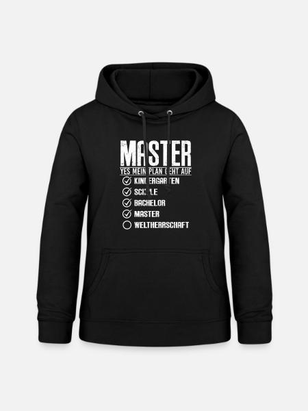 Master Abschluss 2022 dann Weltherrschaft - Frauen Hoodie - Schwarz