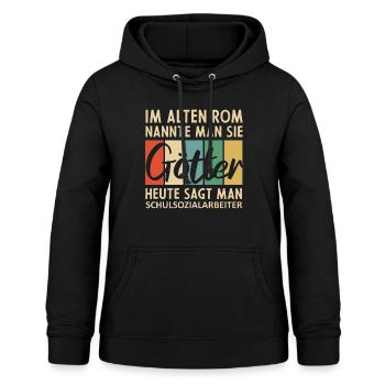 Lustige Schulsozialarbeiter Sprüche - Frauen Hoodie - Schwarz - Vorne - AI Model Female 172 light (172cm)