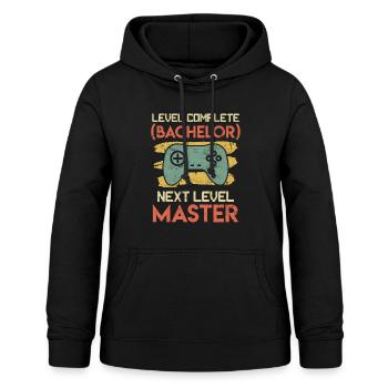 Bachelor Level complete next Level Master - Women's Hoodie - black - Front - AI Model Female 172 light (172cm)