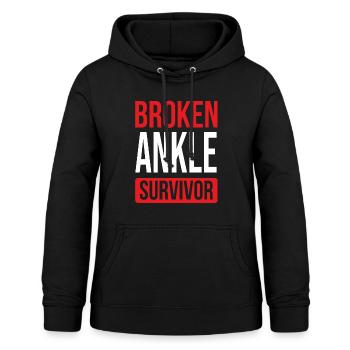 Get well soon Broken Ankle Broken Ankle Survivor - Women's Hoodie - black - Front - AI Model Female 172 light (172cm)