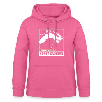 Honigdachs I like Badgers Honig Dachs - Frauen Hoodie - Pink - Vorne - AI Model Female 172 light (172cm)