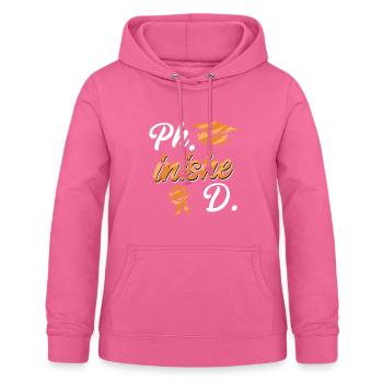 Doctorat phinished Thèse de doctorat - Sweat à capuche Femme - rose - Devant - AI Model Female 172 light (172cm)