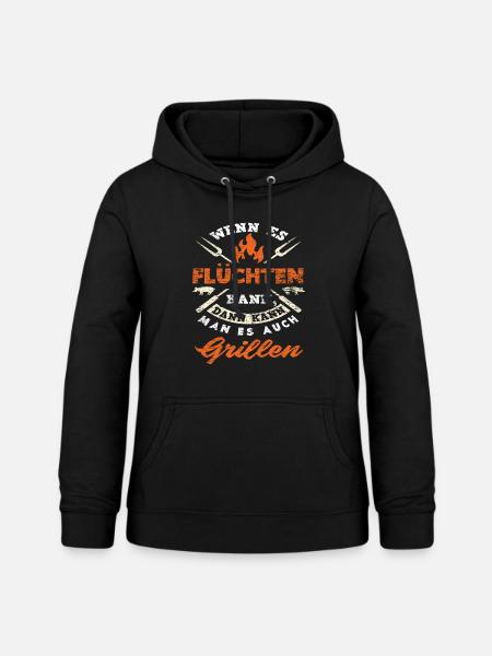 Grillen Spruch Grill Griller - Frauen Hoodie - Schwarz
