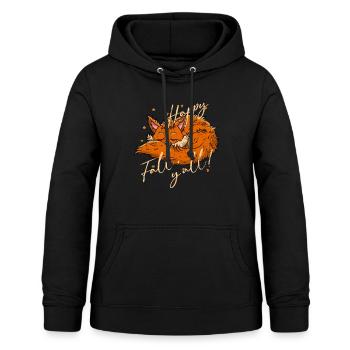 Herbst - Frauen Hoodie - Schwarz - Vorne - AI Model Female 172 light (172cm)