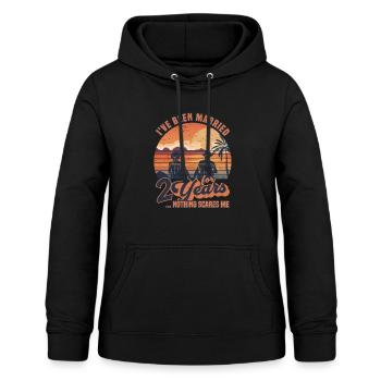 2 Jahre Verheiratet 2. Hochzeitstag Geschenk - Frauen Hoodie - Schwarz - Vorne - AI Model Female 172 light (172cm)