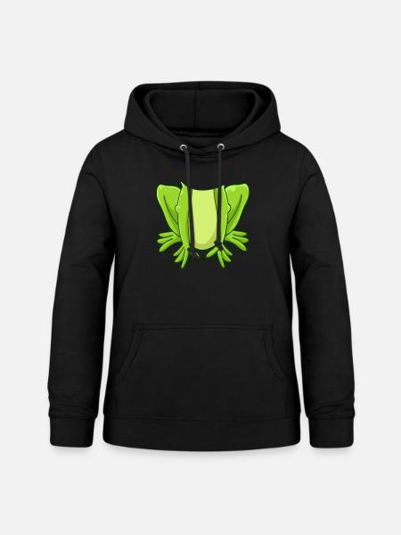 Lustiges Frosch Kostüm Karneval Fasching - Frauen Hoodie - Schwarz