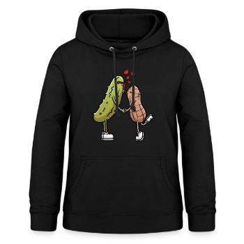 Erdnuss Essiggurke Gewürzgurke Kuss - Frauen Hoodie - Schwarz - Vorne - AI Model Female 172 light (172cm)
