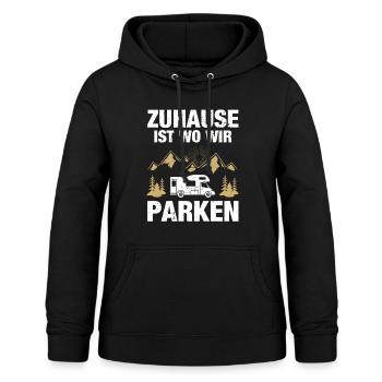 Wohnmobil Camper Camping Wohnwagen Rente Geschenk - Frauen Hoodie - Schwarz - Vorne - AI Model Female 172 light (172cm)