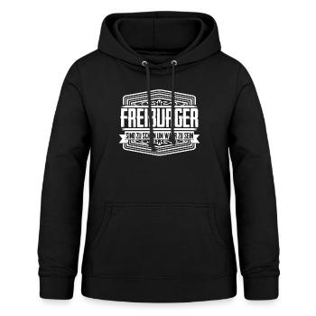 Freiburg Freiburger - Frauen Hoodie - Schwarz - Vorne - AI Model Female 172 light (172cm)
