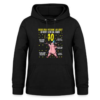 40 Geburtstag Geschenkidee Baujahr 1982 lustig - Frauen Hoodie - Schwarz - Vorne - AI Model Female 172 light (172cm)