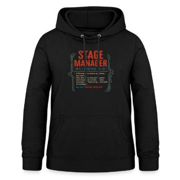 Stage Manager Shirt, Funny Stage Manager - Women's Hoodie - black - Front - AI Model Female 172 light (172cm)