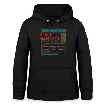 Stage Manager Shirt, Funny Stage Manager - Women's Hoodie - black - Front - AI Model Female 172 light (172cm)