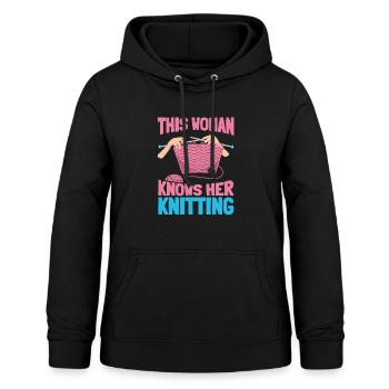 Tricoter - Sweat à capuche Femme - noir - Devant - AI Model Female 172 light (172cm)