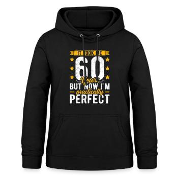 60ème anniversaire 60 ans homme femme 60ème années 60 - Sweat à capuche Femme - noir - Devant - AI Model Female 172 light (172cm)