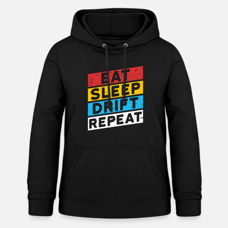 DRIFTER DRIFTING | MANGER SOMMEIL DÉRIVE RÉPÉTER - Sweat à capuche Femme - noir