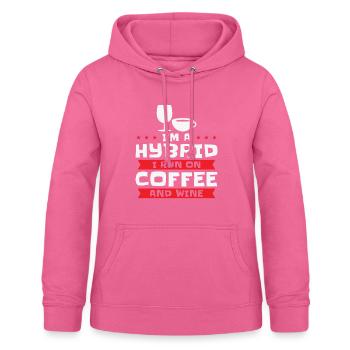 Kaffee Wein Hybrid Alkohol Kaffeesüchtig - Frauen Hoodie - Pink - Vorne - AI Model Female 172 light (172cm)