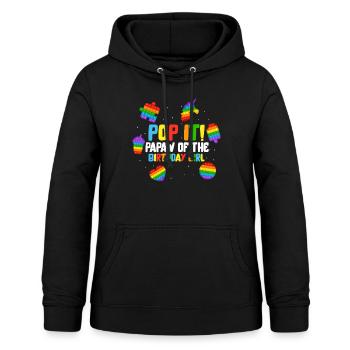 Pop It Papaw de la fille d’anniversaire Fidget Kids - Sweat à capuche Femme - noir - Devant - AI Model Female 172 light (172cm)