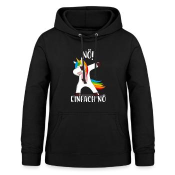 Nö einfach nö Statement faul Einhorn Unicorn - Frauen Hoodie - Schwarz - Vorne - AI Model Female 172 light (172cm)