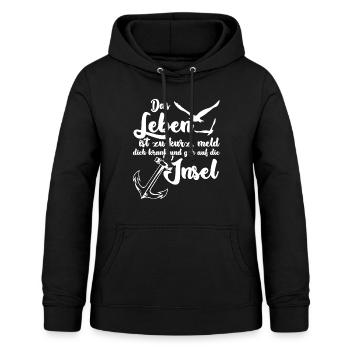 Helgoland Norderney Usedom Rügen Amrum - Frauen Hoodie - Schwarz - Vorne - AI Model Female 172 light (172cm)