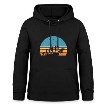 Gravel Bike Evolution Mountainbike Cyclocross - Frauen Hoodie - Schwarz - Vorne - AI Model Female 172 light (172cm)