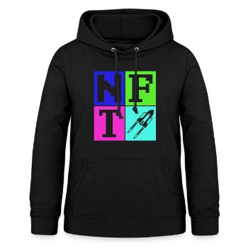 Crypto Art Lover Sign Non Fungible Token NFT - Frauen Hoodie - Schwarz - Vorne - AI Model Female 172 light (172cm)