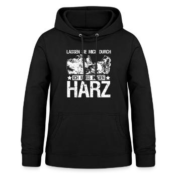 Harz Harzer Brocken - Frauen Hoodie - Schwarz - Vorne - AI Model Female 172 light (172cm)