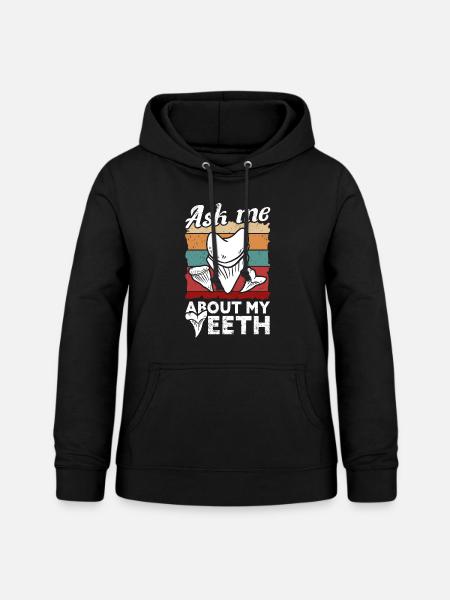 Haifischzähne Haizahn Fossil Sammler - Frauen Hoodie - Schwarz