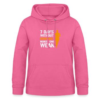 7 Days Without Running Makes One Weak, Läufer - Frauen Hoodie - Pink - Vorne - AI Model Female 172 light (172cm)