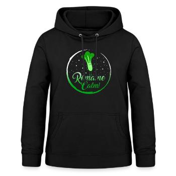 Lettuce Vegetable Shirt, Romaine Calm Tee, - Women's Hoodie - black - Front - AI Model Female 172 light (172cm)
