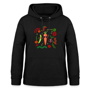 Chemise de légumes, Chemise de légumes frais, Légumes - Sweat à capuche Femme - noir - Devant - AI Model Female 172 light (172cm)