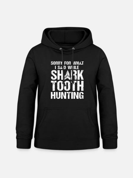 Haifischzähne Fossil Sammler Haizahn - Frauen Hoodie - Schwarz