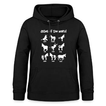 Esel Der Welt, Esel - Frauen Hoodie - Schwarz - Vorne - AI Model Female 172 light (172cm)