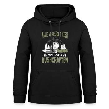 Bushcraft Survival - Frauen Hoodie - Schwarz - Vorne - AI Model Female 172 light (172cm)