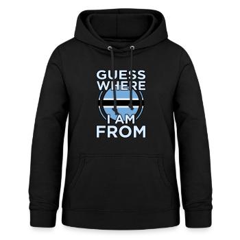 Botswana - Frauen Hoodie - Schwarz - Vorne - AI Model Female 172 light (172cm)
