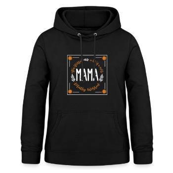Chemise de maman, souvent stressante, un peu de désordre, totalement - Sweat à capuche Femme - noir - Devant - AI Model Female 172 light (172cm)