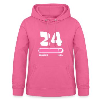 24. Geburtstag 24 Jahre - Frauen Hoodie - Pink - Vorne - AI Model Female 172 light (172cm)