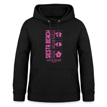 Chemise de plage Siesta, Surf Memories South Malibu - Sweat à capuche Femme - noir - Devant - AI Model Female 172 light (172cm)