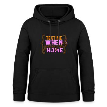 SMS mir wenn du nach Hause kommst Hemd, Pflege trendy - Frauen Hoodie - Schwarz - Vorne - AI Model Female 172 light (172cm)