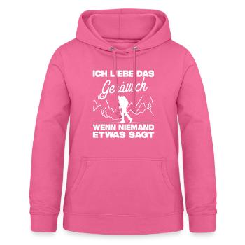 Ich Liebe Das Geräusch Wenn Niemand Etwas Sagt - Frauen Hoodie - Pink - Vorne - AI Model Female 172 light (172cm)