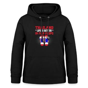 Thaïlande Beach Holiday by the Sea Design Beach Motif - Sweat à capuche Femme - noir - Devant - AI Model Female 172 light (172cm)