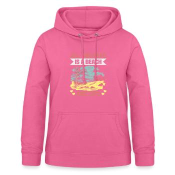 Vacances à la plage au bord de la mer Design motif de plage - Sweat à capuche Femme - rose - Devant - AI Model Female 172 light (172cm)