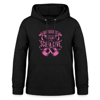 Ma chose préférée à faire est le cadeau de plongée sous-marine - Sweat à capuche Femme - noir - Devant - AI Model Female 172 light (172cm)