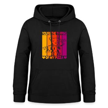 Valentinstag Pizza Partner Liebe - Frauen Hoodie - Schwarz - Vorne - AI Model Female 172 light (172cm)