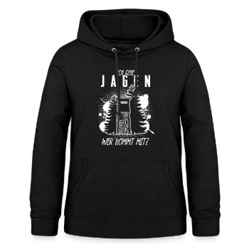Jägerin Jäger Jagd Hochsitz Jagen - Frauen Hoodie - Schwarz - Vorne - AI Model Female 172 light (172cm)