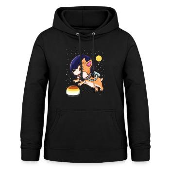 Corgi Astronaut Gay Bear Pride - Frauen Hoodie - Schwarz - Vorne - AI Model Female 172 light (172cm)