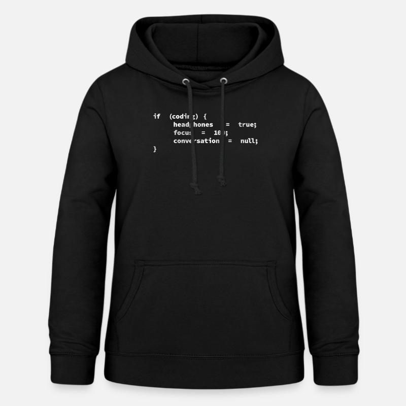 Casques, encodeurs, programmeurs codage - Sweat à capuche Femme - noir