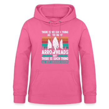 Arrowhead Hunting Vintage Flintknapper Artifact - Women's Hoodie - pink - Front - AI Model Female 172 light (172cm)